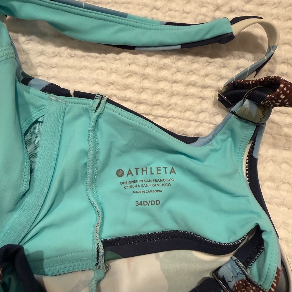 Athleta Blue Floral Bikini Set - Picture 4 of 5